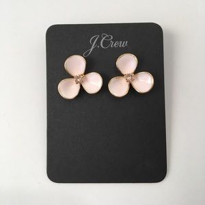 J. Crew Flower Earrings in Pale Pink